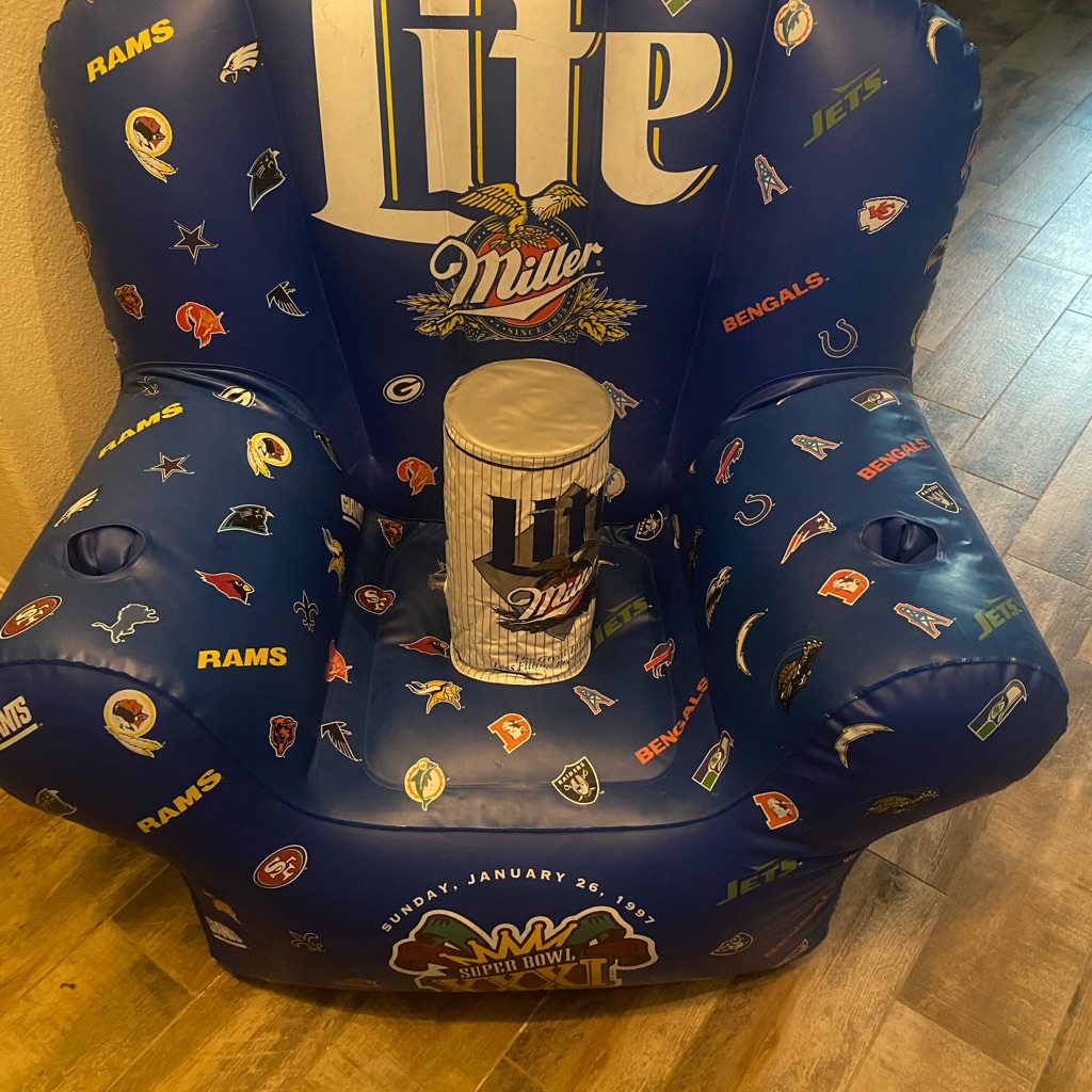 Miller Lite Inflatable Chair  Blue